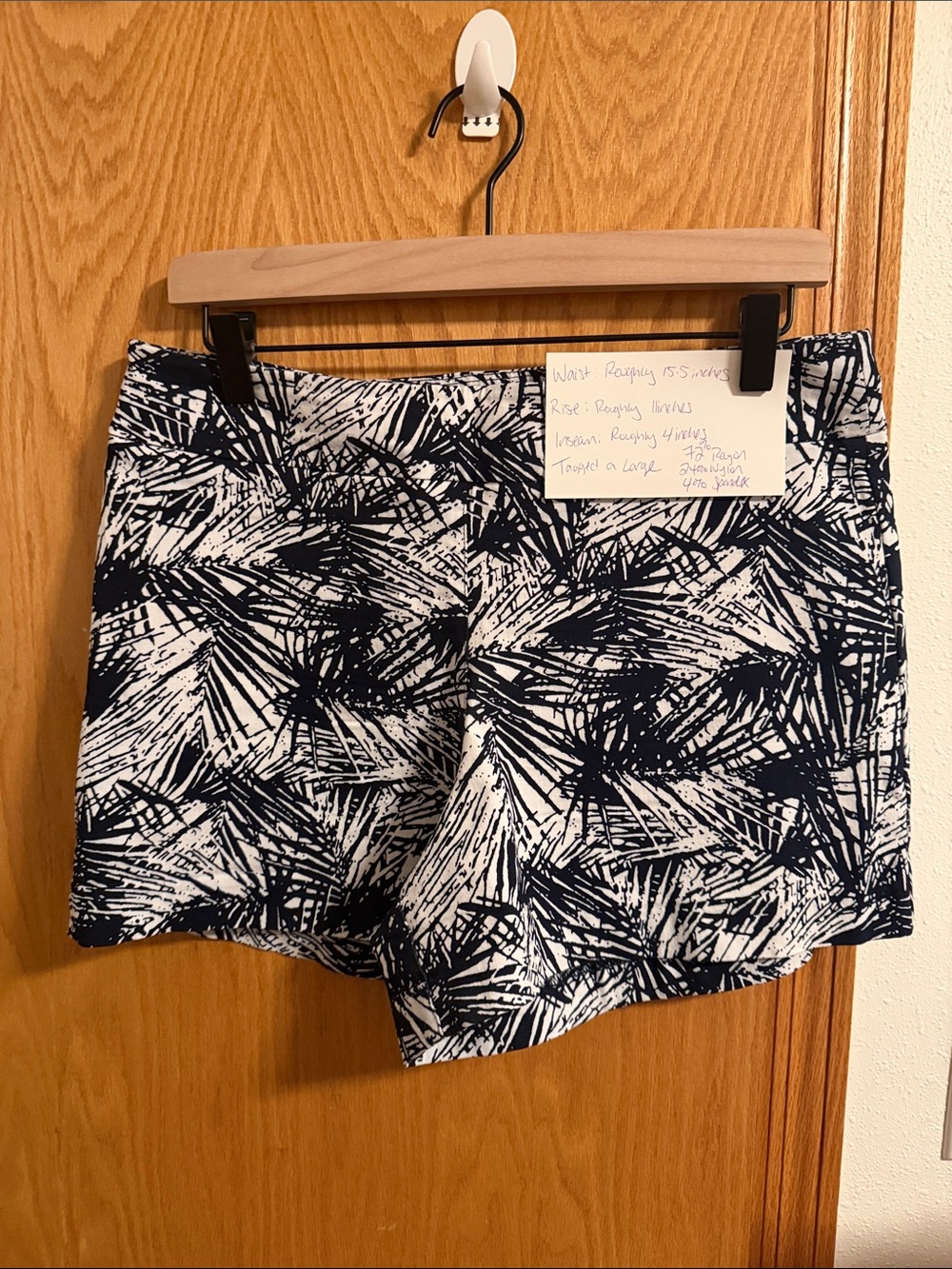 High-Waist Black & White Printed Women's Shorts - Classic Summer Style